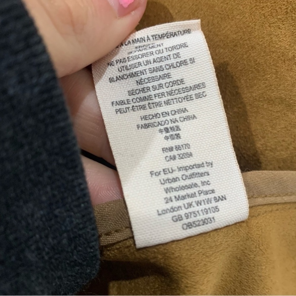 ✅ Free People Jacket Meadow Faux Suede in Sand Brown - Picture 12 of 12